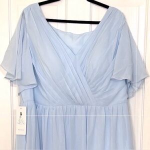 Elegant Light Blue Women's Dress